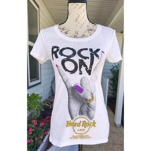 Hard Rock Rock On Sacramento At Fire Mountain Womens T Shirt XS White